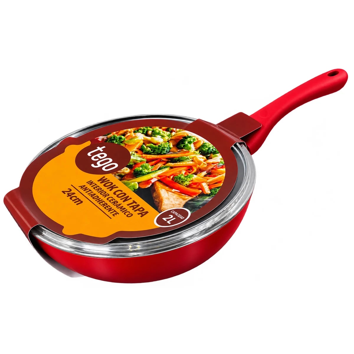 Wok Tego con tapa 24cm - 1