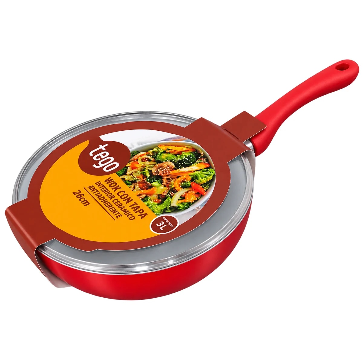 Wok Tego con tapa 26cm - 1
