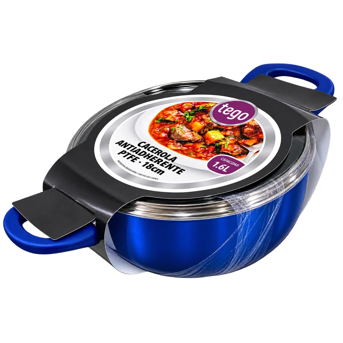 Cacerola Tego 18cm Azul - 1
