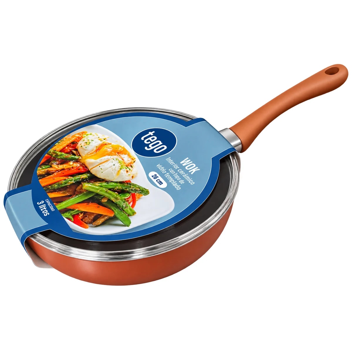 Wok Tego con tapa 26cm - 1